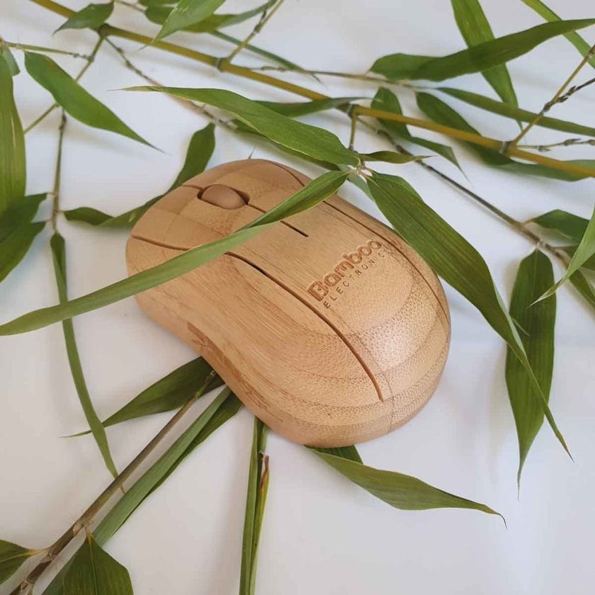 souris sans fil en bois