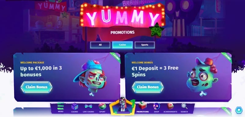 Bonus de casino en ligne chez Casombie