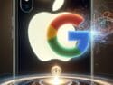Apple Explores Partnership with Google's Gemini for iPhone's Next AI Leap, Concept art for illustrative purpose, tags: avec de google pour - Monok