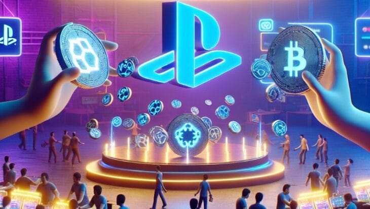 Sony's New Patent: 'Super-Fungible Tokens' for Gaming Assets, Concept art for illustrative purpose, tags: brevet pour des jetons super-fongibles à l'industrie du - Monok