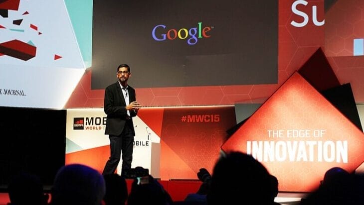 Sundar Pichai SVP, Android, Chrome and Apps, Google, tags: les android pixel pour l'intégration de - CC BY-SA