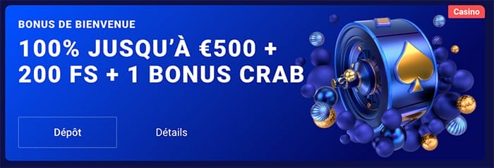 Frumzi Casino Le bonus de bienvenue