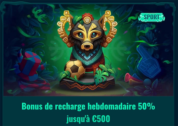 Bonus de recharge hebdomadaire Spinanga Sports