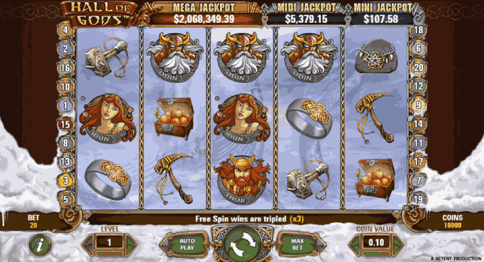 Hall of Gods jeu
