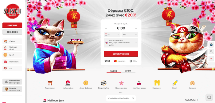 Sushi Casino casino avec le meilleur logiciel de jeux