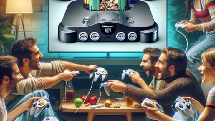 Revolutionizing Home Gaming: RetroArch Transforms Your Apple TV into a Nintendo 64 Emulator, Concept art for illustrative purpose, tags: l'émulateur pour - Monok