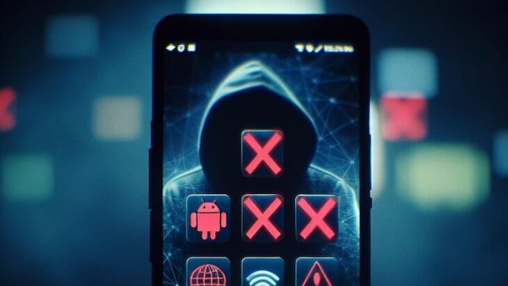 5 Google Play Apps Spreading Advanced Spyware for Years Exposed, Concept art for illustrative purpose, tags: logiciel espion mandrake dans applications du - Monok